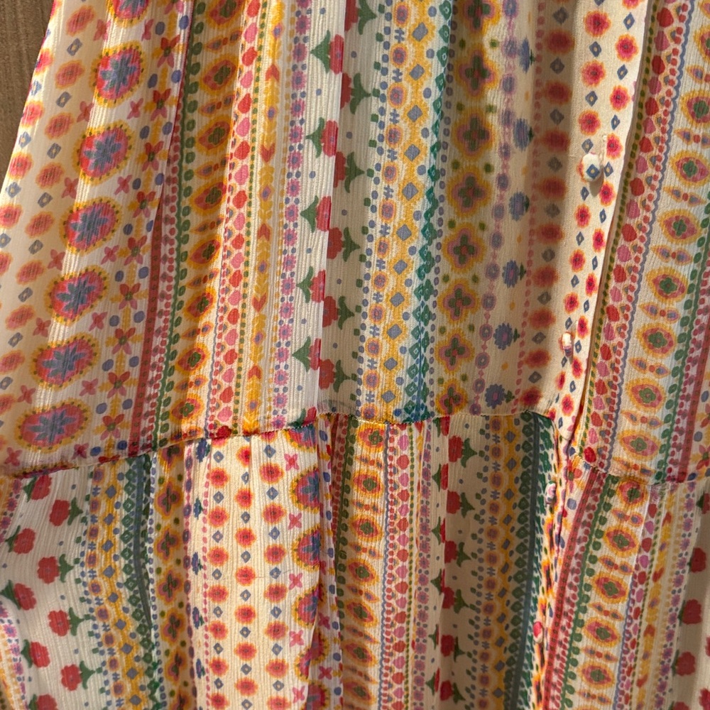 Sezane Multicolor Patchwork Maxi Dress - image 3